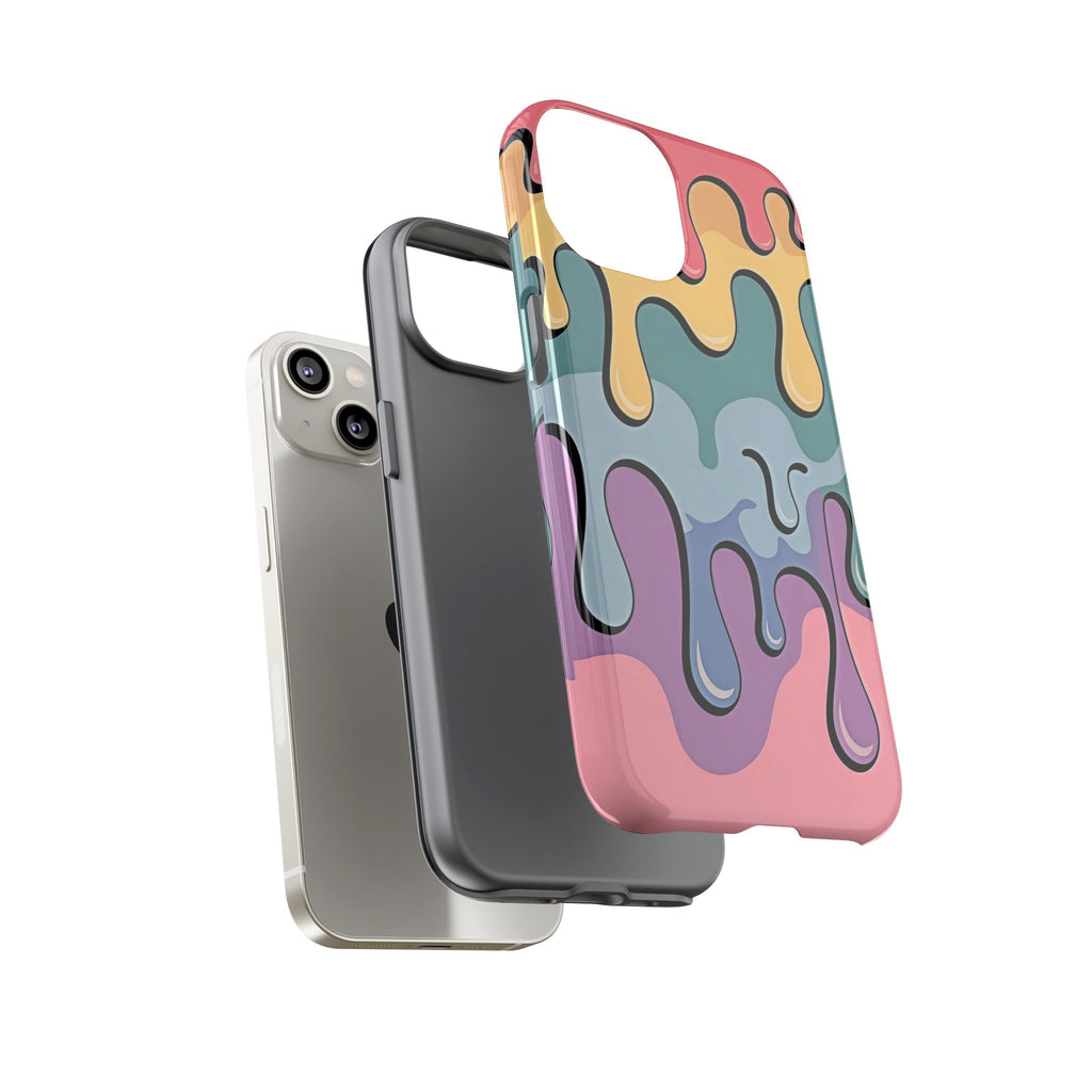 Color Drip Phone Case – Pastel Melting Art Protective Cover