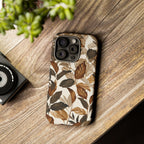 Autumn Leaves Phone Case — Brown Botanical Tough Case
