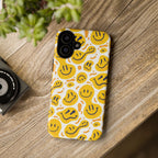 Smiley Melt Phone Case — Yellow Happy Face Protective Cover
