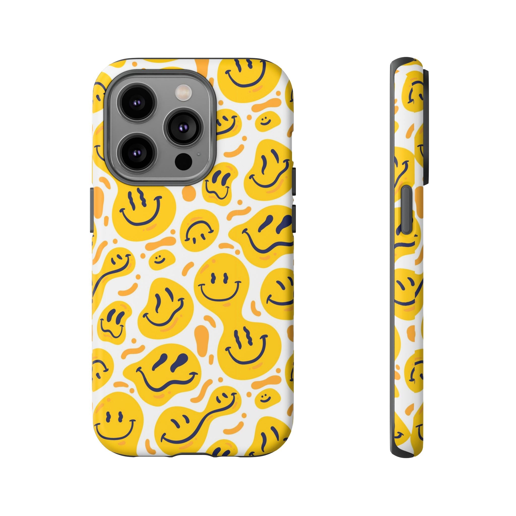 Smiley Melt Phone Case — Yellow Happy Face Protective Cover