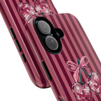 Cherry Disco Phone Case — Pink Striped Tough Case