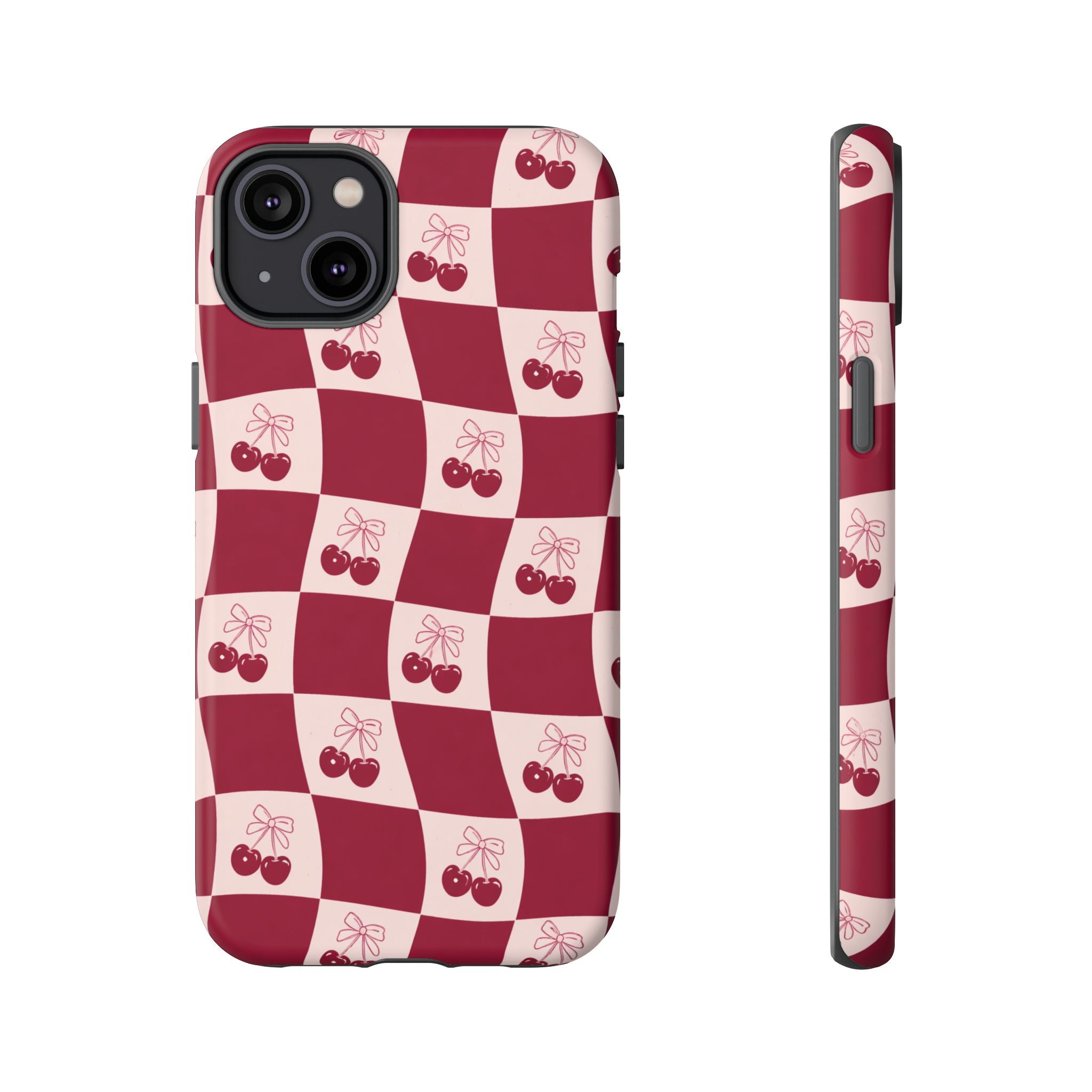 Cherry Checkerboard Tough Phone Case