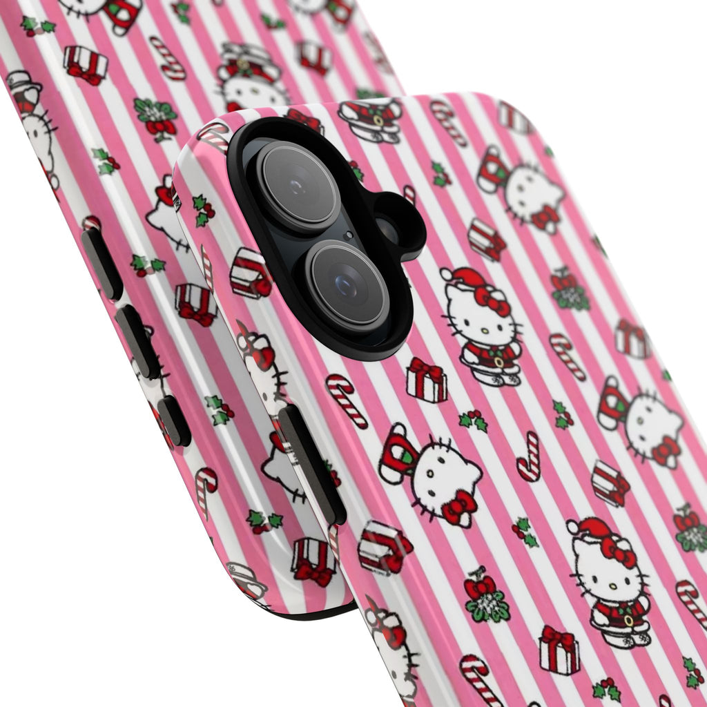 Hello Kitty Pink Holiday Phone Case — Cute Candy Cane & Gift iPhone Cover