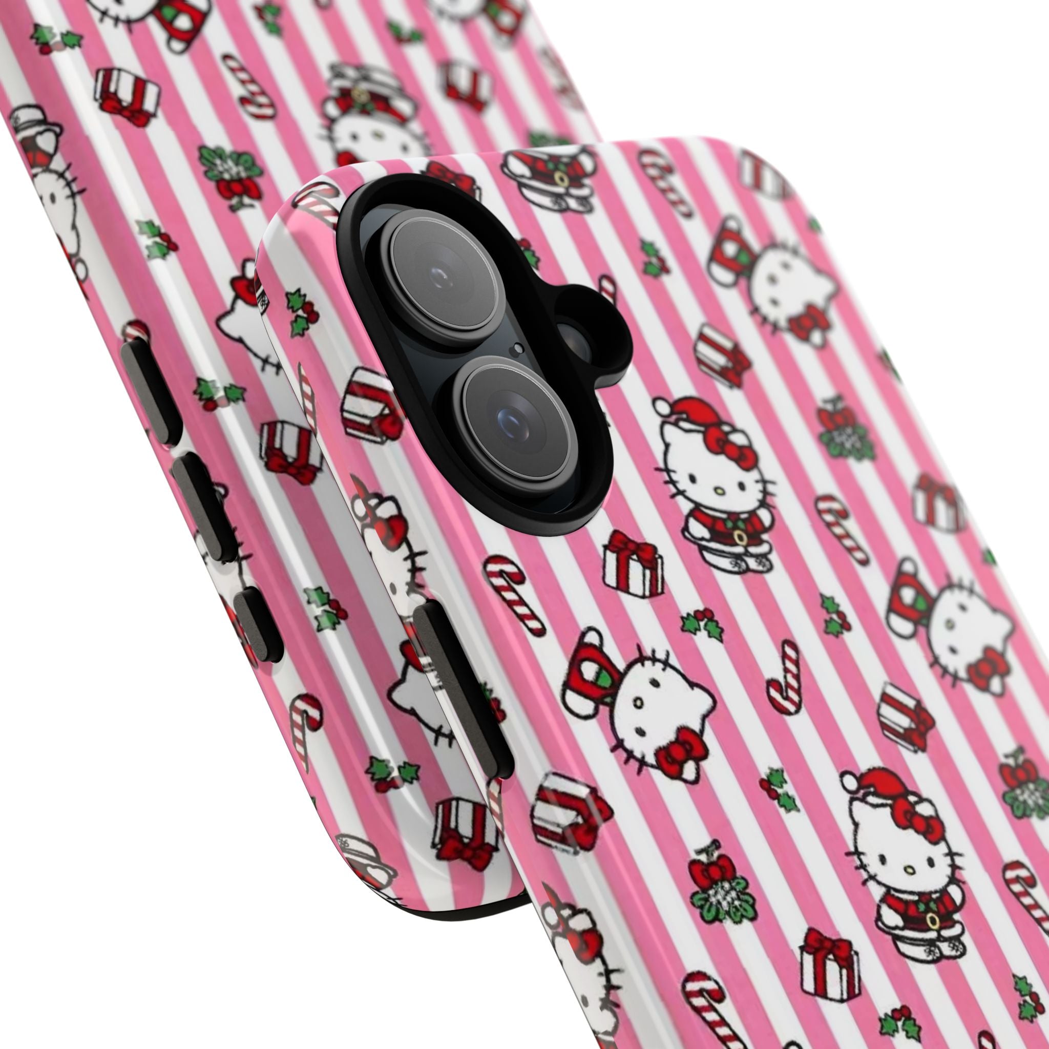 Hello Kitty Pink Holiday Phone Case — Cute Candy Cane & Gift iPhone Cover