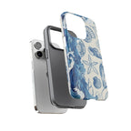 Ocean Shells Tough Phone Case — Blue Nautical Seashell iPhone Cover