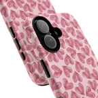 Pink Watercolor Heart Phone Case — Tough Protective iPhone Cover