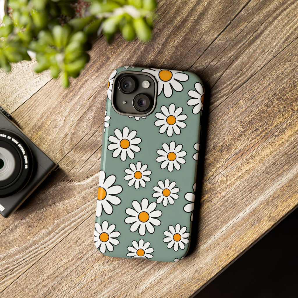 Flower Checkerboard Phone Case