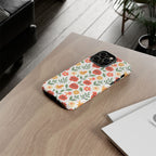 Floral Rose Pattern Tough Phone Case — Durable Garden-Inspired Protection