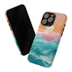 Sunset Ocean Tough Phone Case — Pastel Waves iPhone Cover