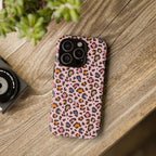 Pink Leopard Print Tough Phone Case — Durable Protective iPhone Cover