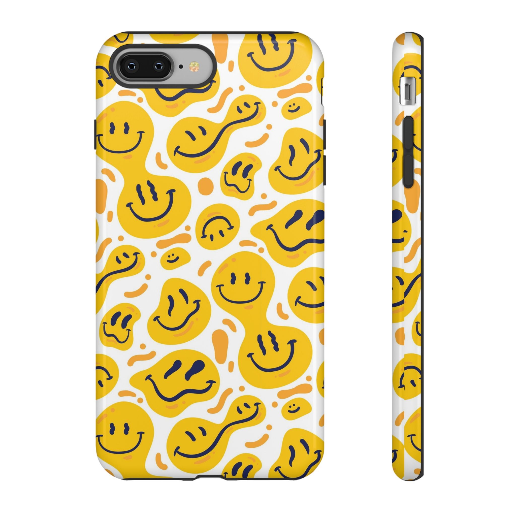 Smiley Melt Phone Case — Yellow Happy Face Protective Cover