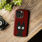 Black Cat Phone Case — Cute Kawaii Cat iPhone Cover ("Tough Cases")