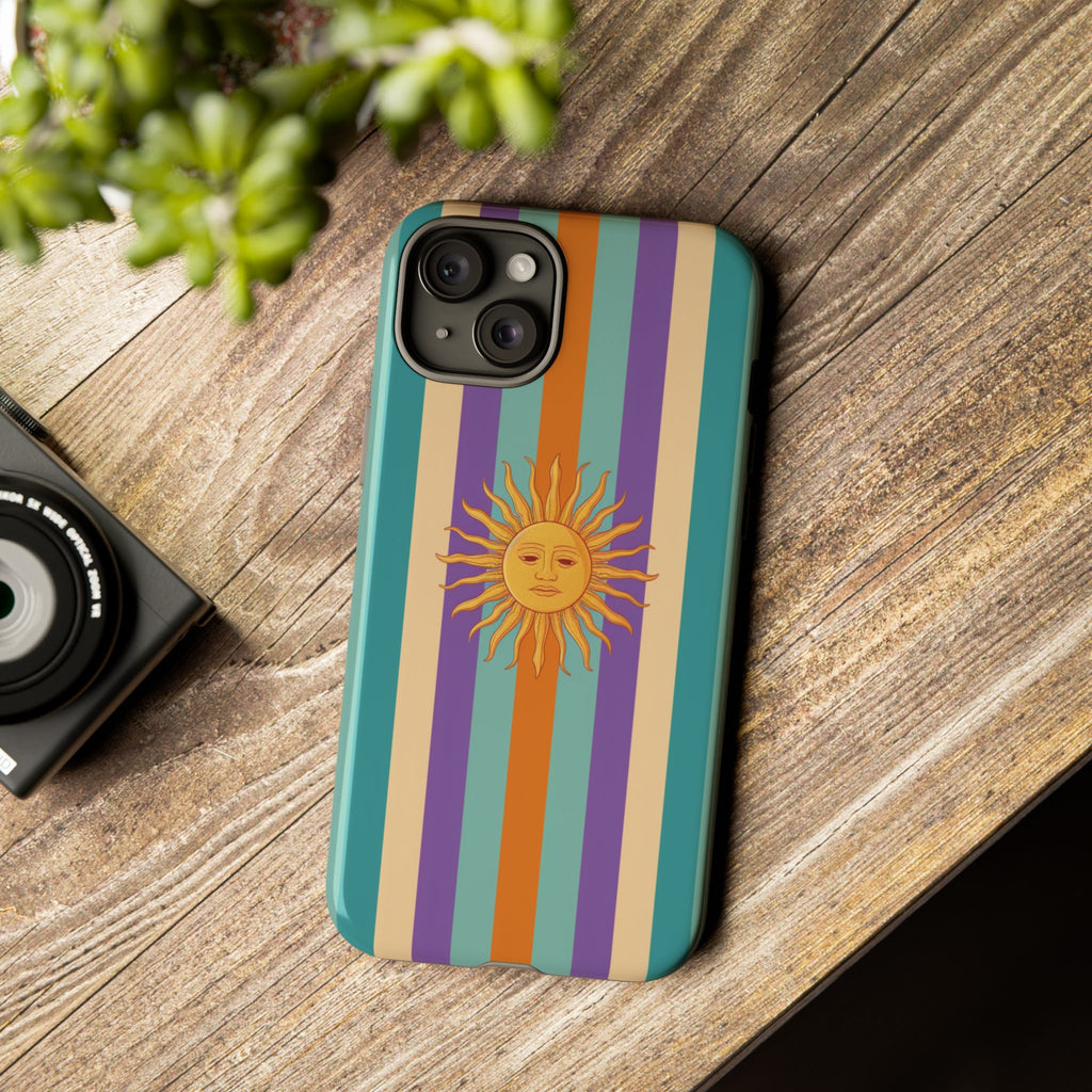 Retro Sun Stripe Tough Phone Case