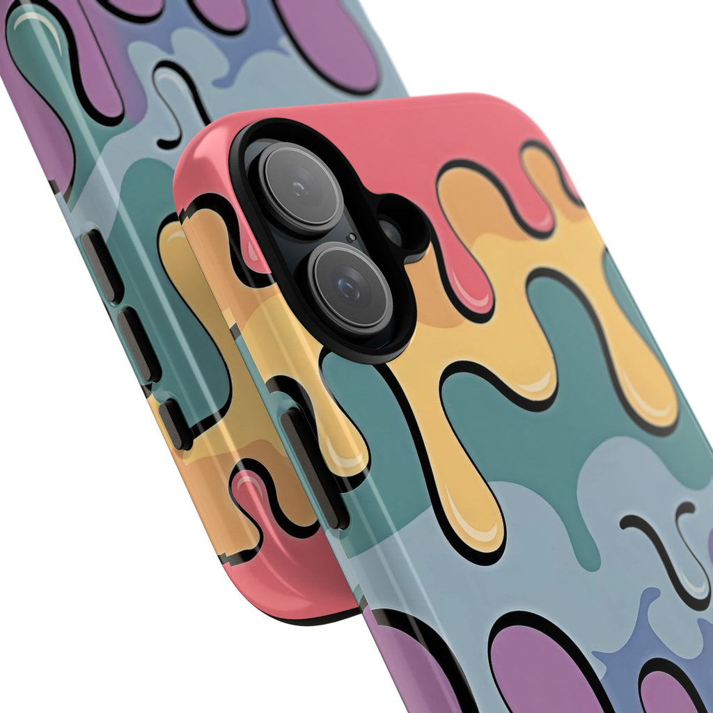 Color Drip Phone Case – Pastel Melting Art Protective Cover