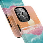 Sunset Ocean Tough Phone Case — Pastel Waves iPhone Cover