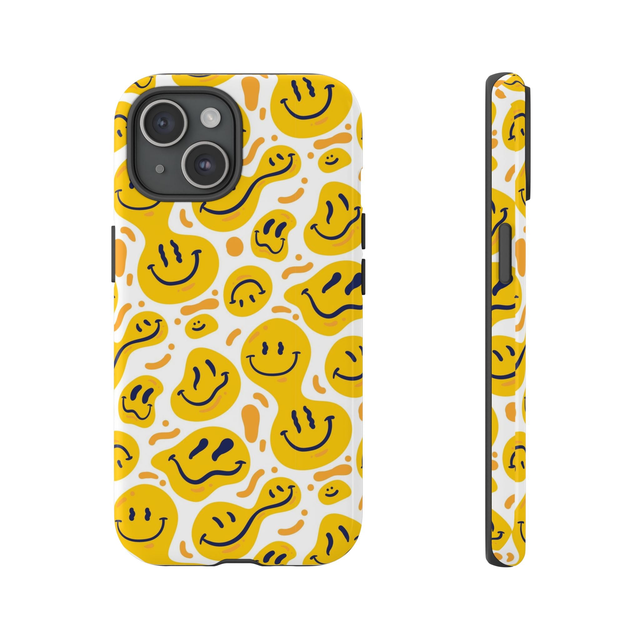 Smiley Melt Phone Case — Yellow Happy Face Protective Cover
