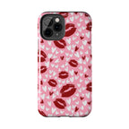 Pink Kiss Hearts Tough Phone Case — Cute Valentine Protective Phone Cover