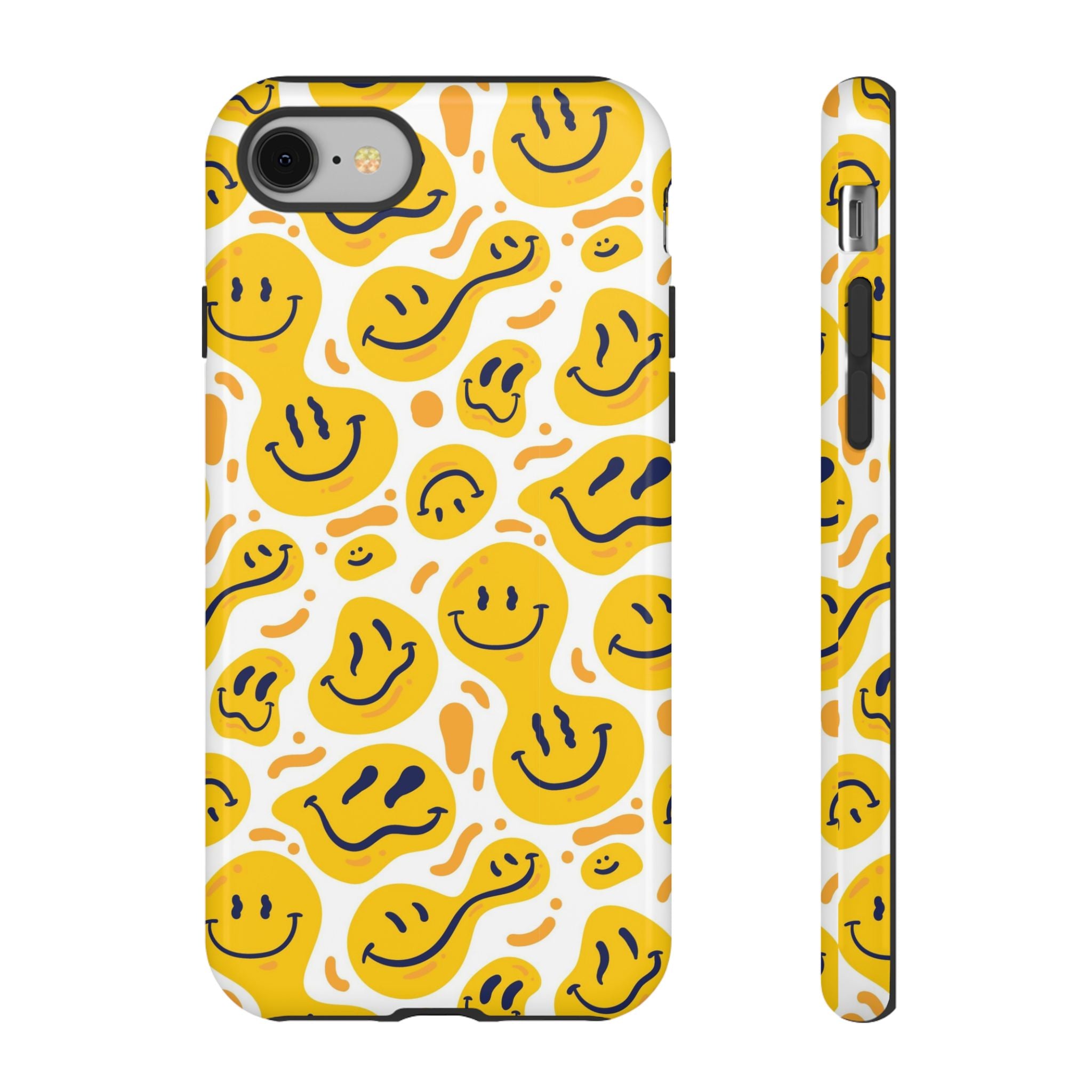 Smiley Melt Phone Case — Yellow Happy Face Protective Cover