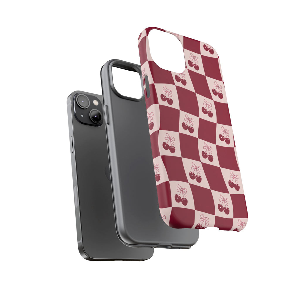 Cherry Checkerboard Tough Phone Case