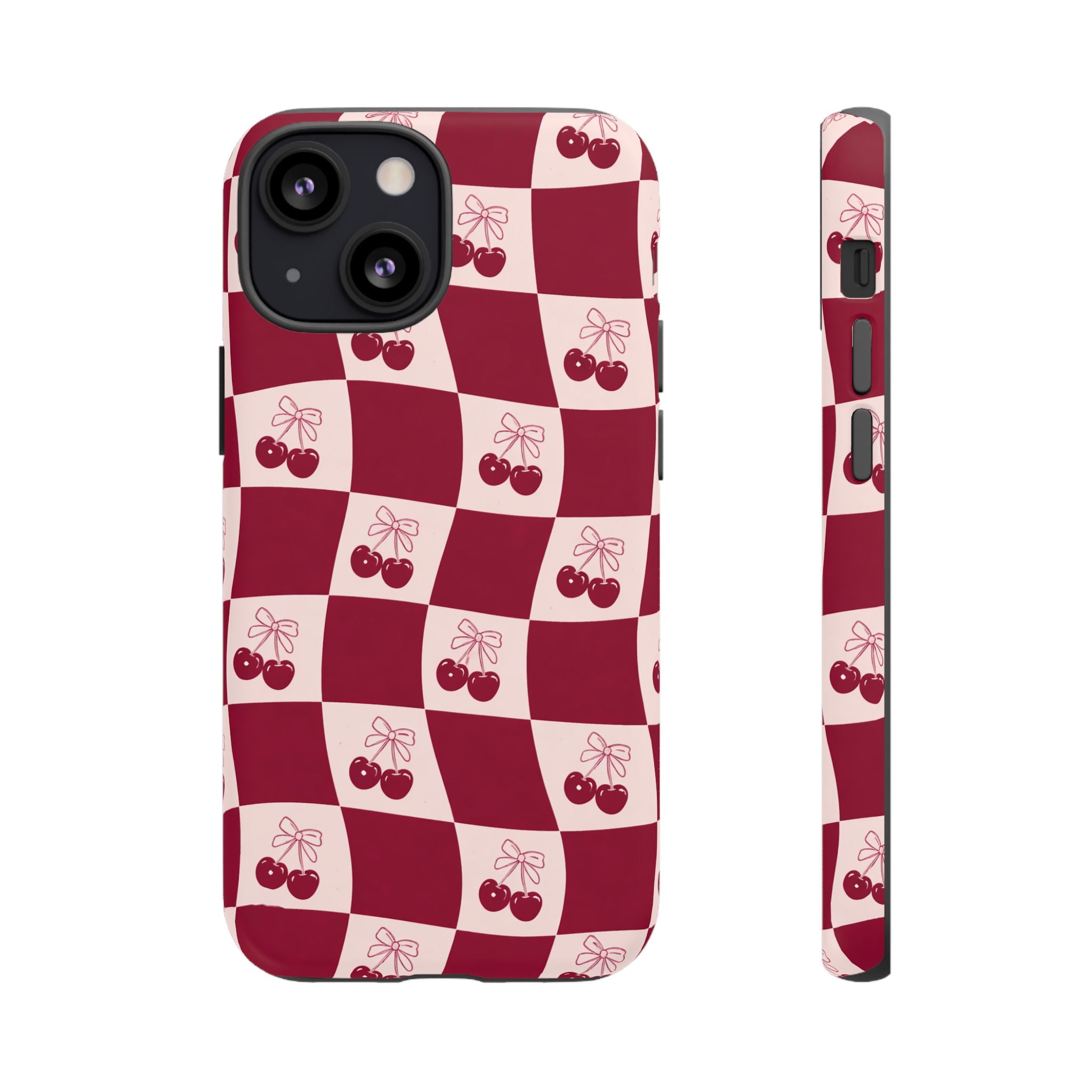 Cherry Checkerboard Tough Phone Case