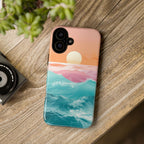 Sunset Ocean Tough Phone Case — Pastel Waves iPhone Cover