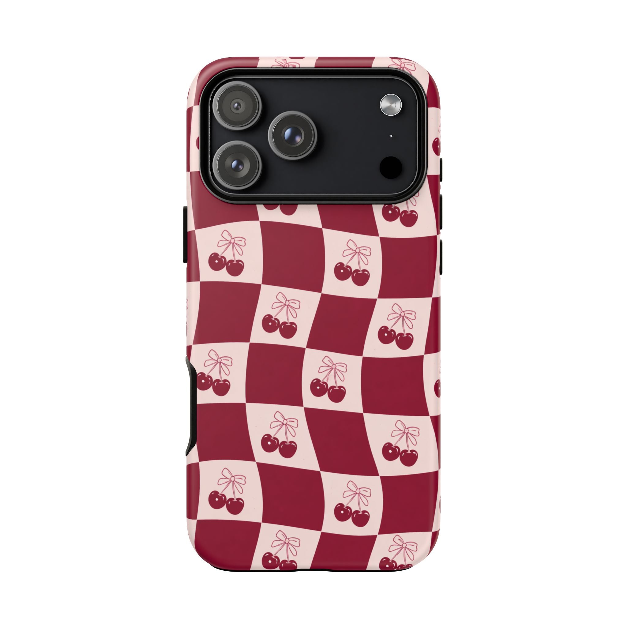 Cherry Checkerboard Tough Phone Case
