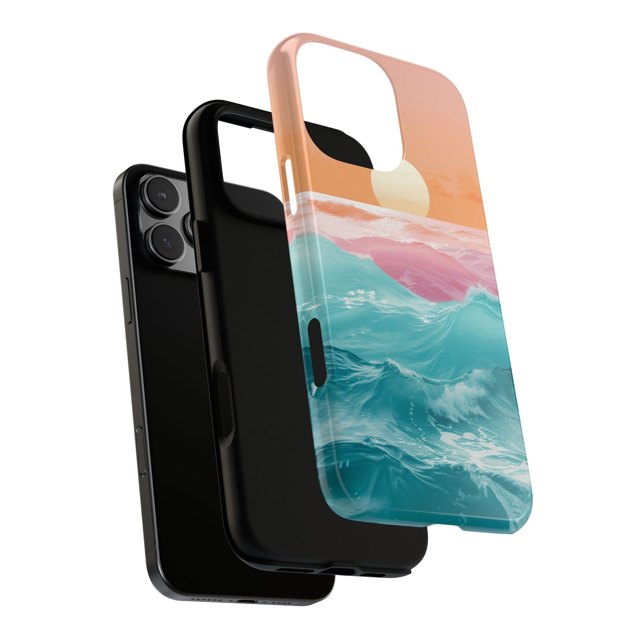 Sunset Ocean Tough Phone Case — Pastel Waves iPhone Cover