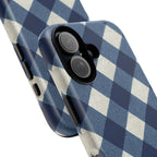 Blue Buffalo Plaid Tough Phone Case — Durable Protective iPhone Cover
