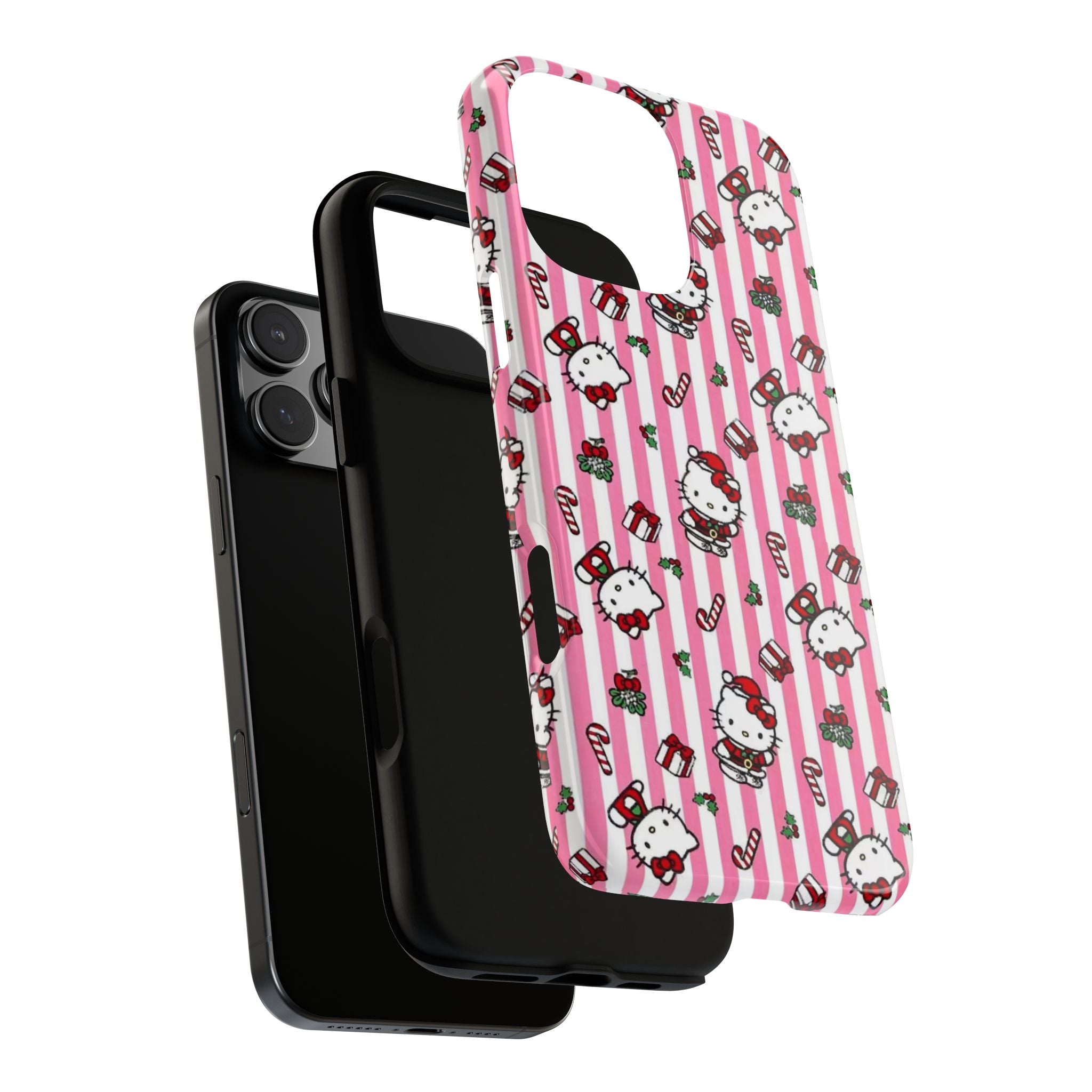 Hello Kitty Pink Holiday Phone Case — Cute Candy Cane & Gift iPhone Cover