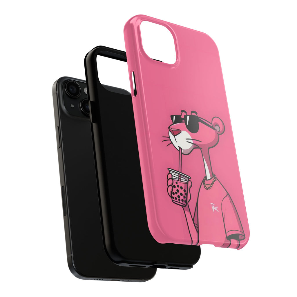 Pink Panther Bubble Tea Phone Case — Tough Protective iPhone Cover