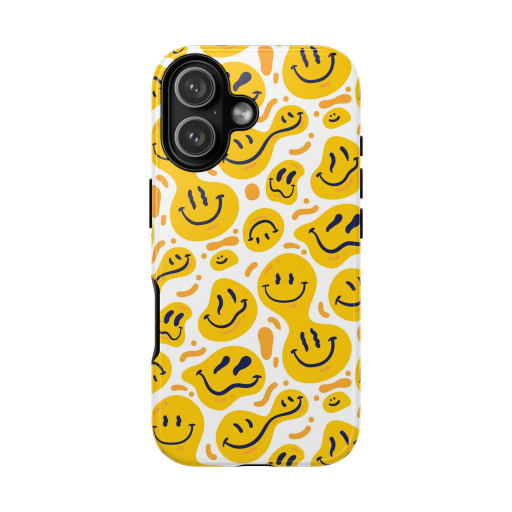 Smiley Melt Phone Case — Yellow Happy Face Protective Cover