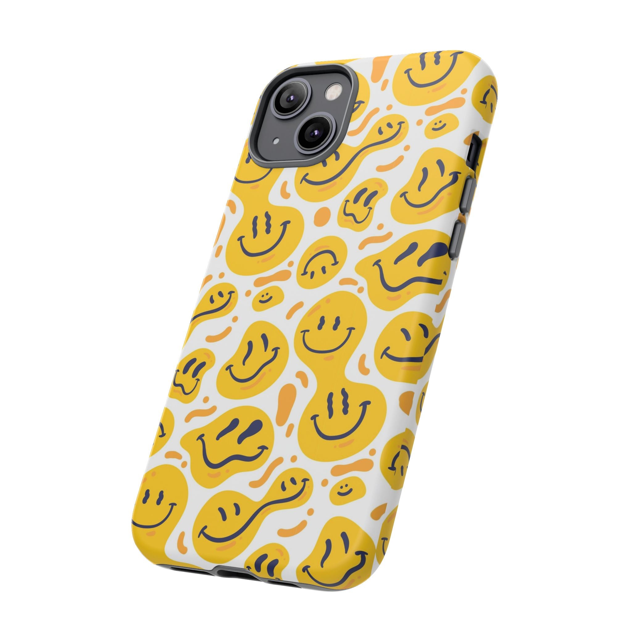 Smiley Melt Phone Case — Yellow Happy Face Protective Cover