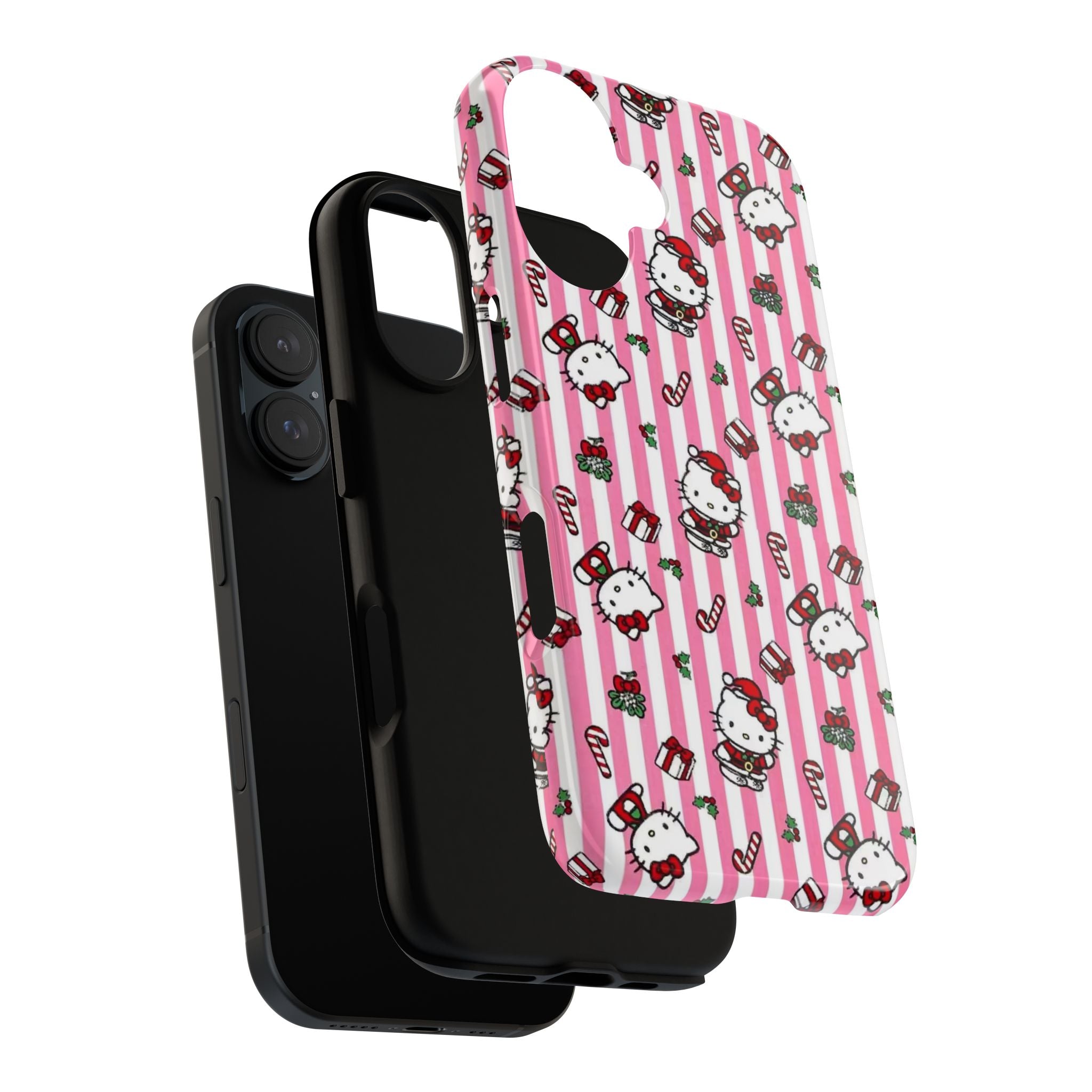 Hello Kitty Pink Holiday Phone Case — Cute Candy Cane & Gift iPhone Cover