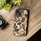 Autumn Leaves Phone Case — Brown Botanical Tough Case
