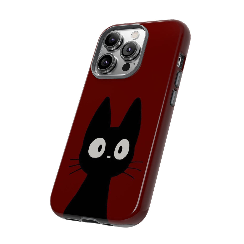 Black Cat Phone Case — Cute Kawaii Cat iPhone Cover ("Tough Cases")