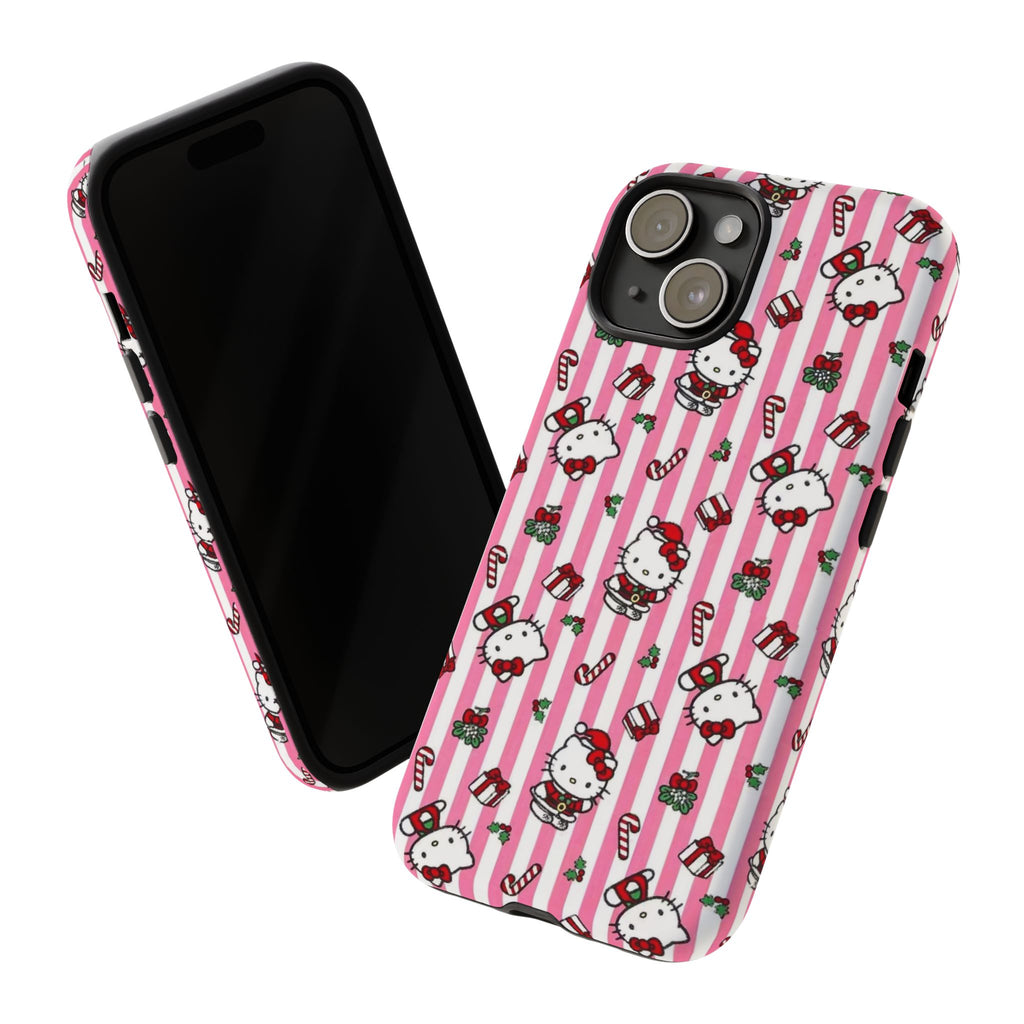Hello Kitty Pink Holiday Phone Case — Cute Candy Cane & Gift iPhone Cover