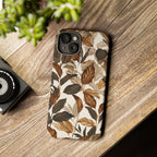 Autumn Leaves Phone Case — Brown Botanical Tough Case