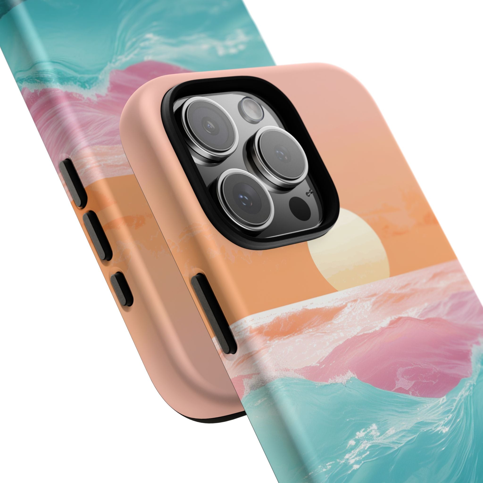 Sunset Ocean Tough Phone Case — Pastel Waves iPhone Cover