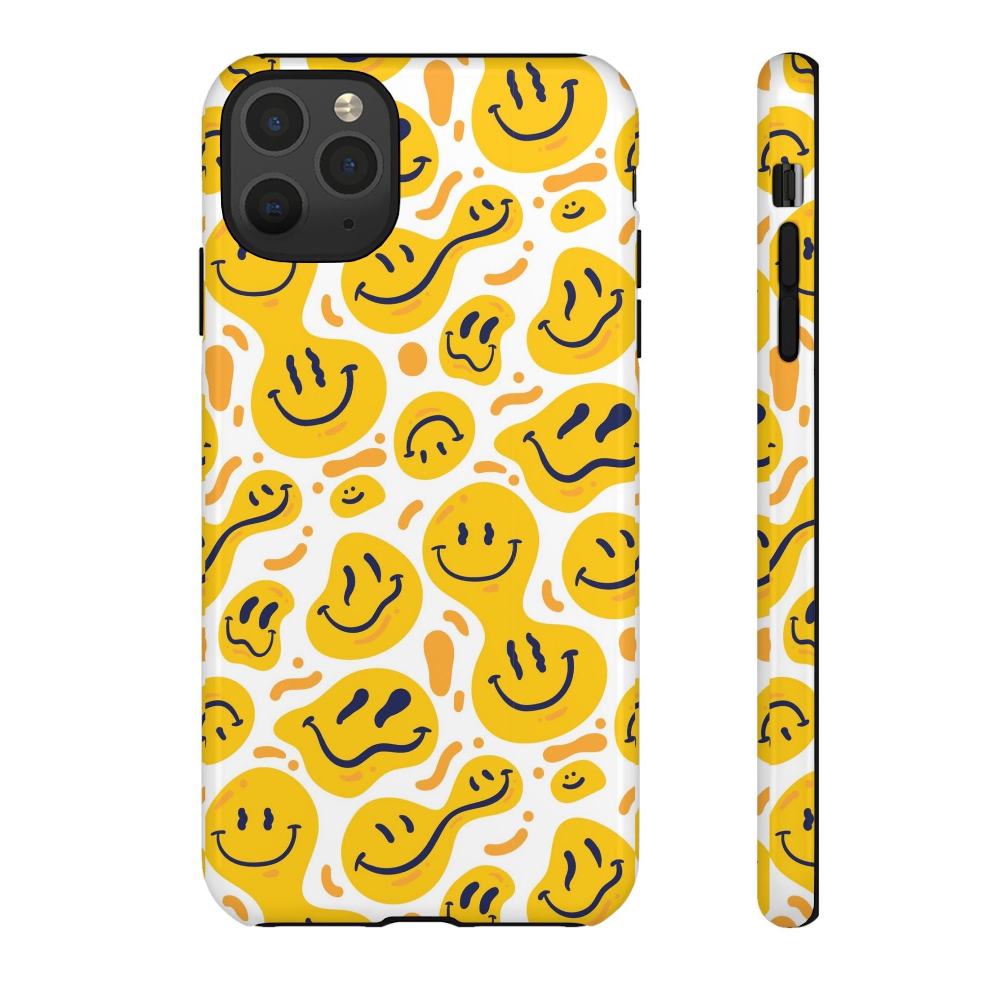 Smiley Melt Phone Case — Yellow Happy Face Protective Cover