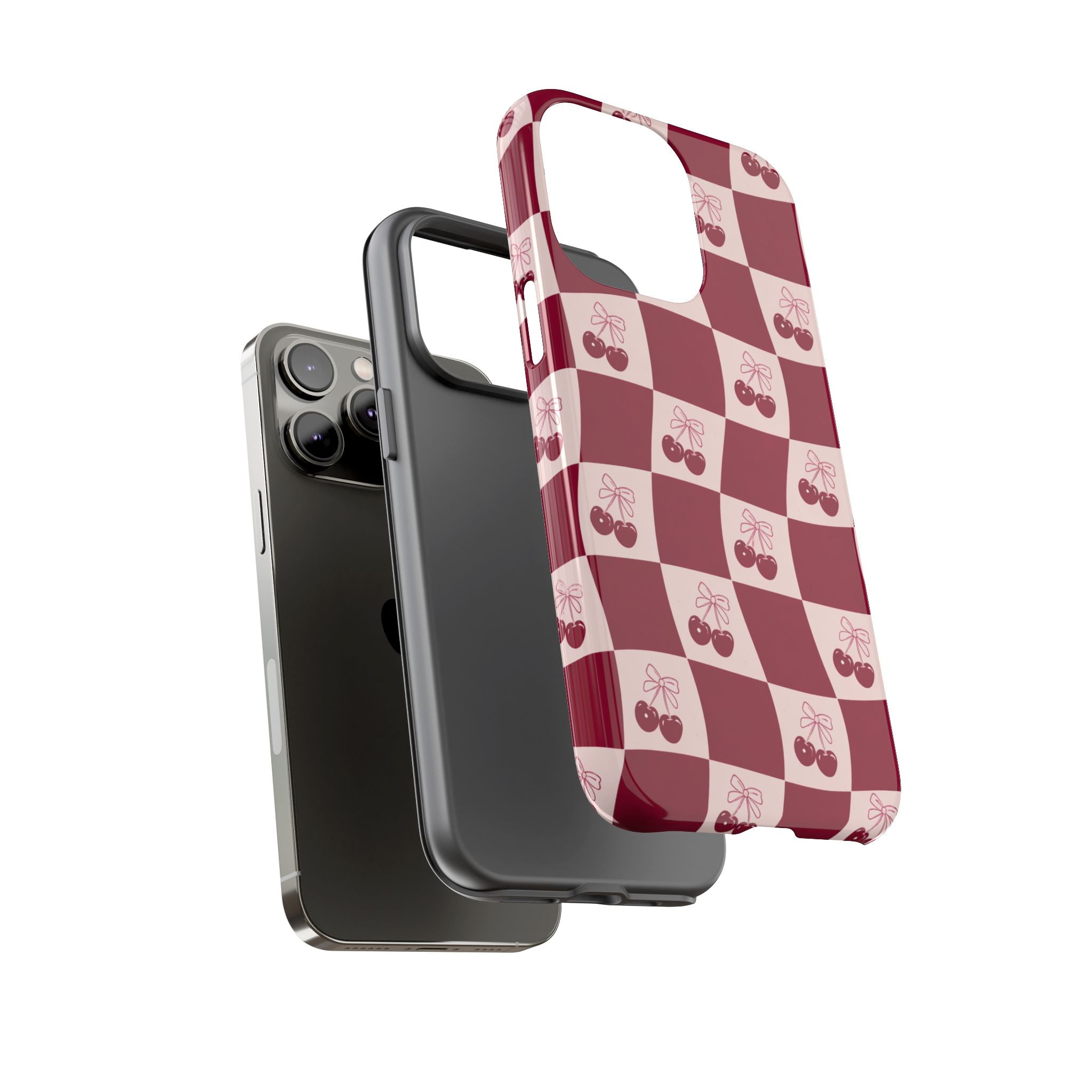 Cherry Checkerboard Tough Phone Case