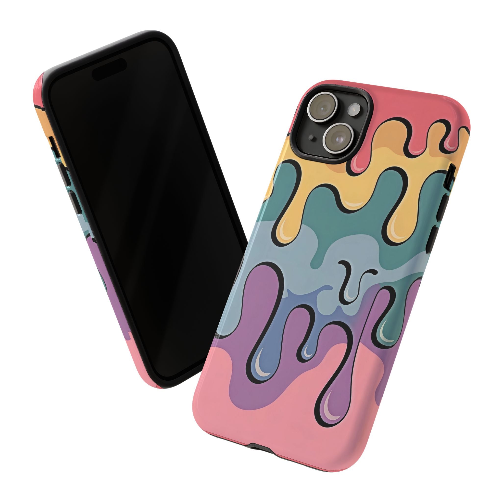 Color Drip Phone Case – Pastel Melting Art Protective Cover