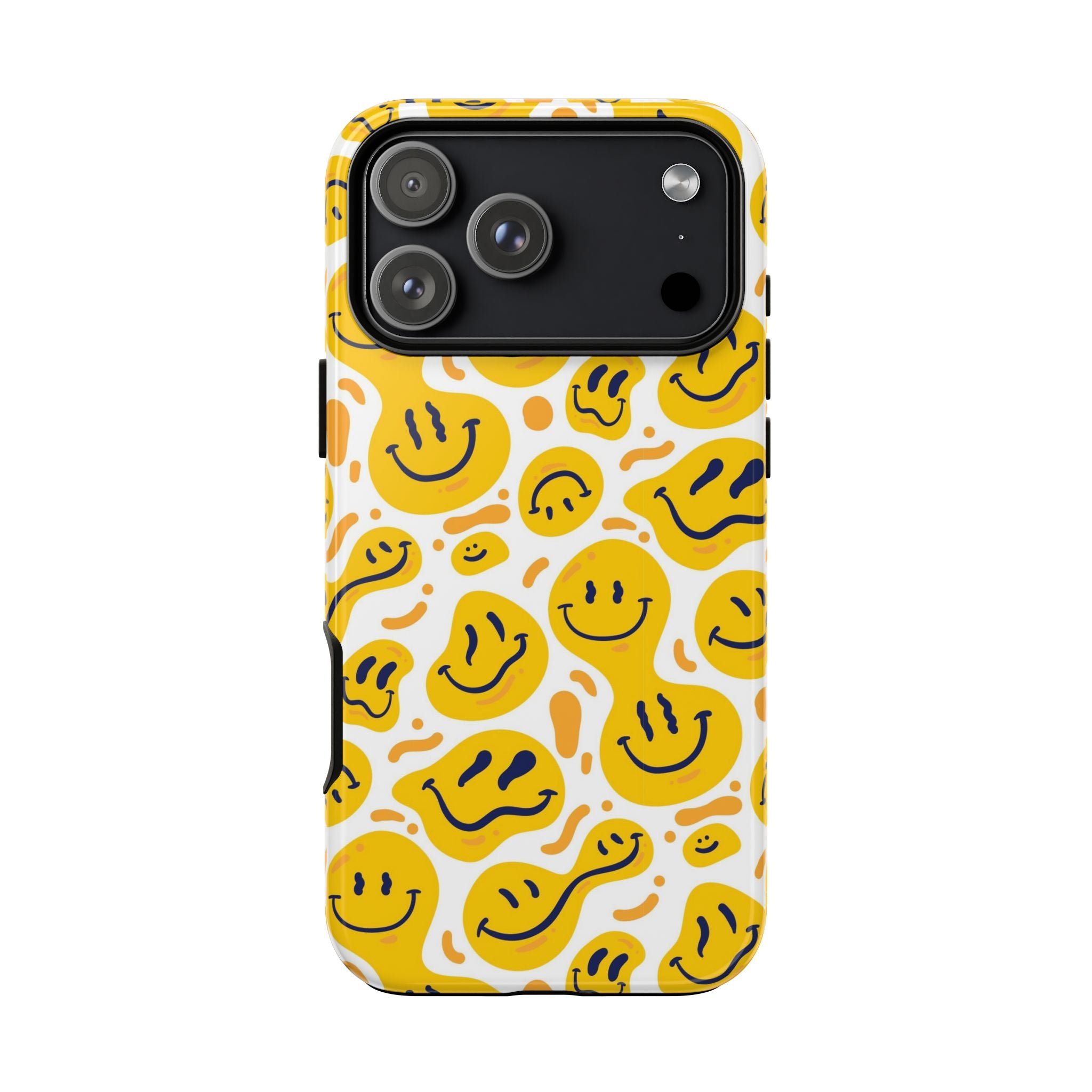 Smiley Melt Phone Case — Yellow Happy Face Protective Cover