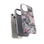 New York Collage Phone Case — Pink Retro Statue of Liberty Design