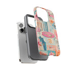 Tropical Surf Collage Phone Case — Vintage Hawaiian Floral & Surfboard Design