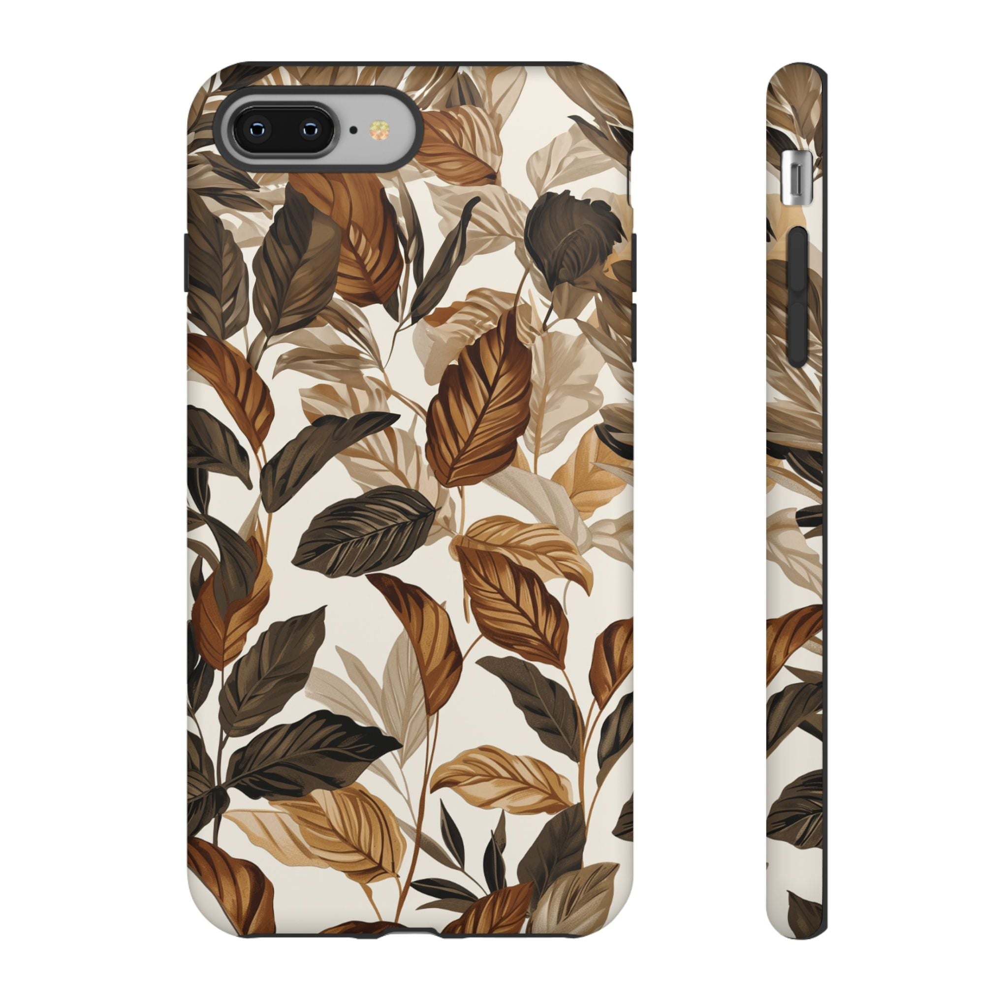 Autumn Leaves Phone Case — Brown Botanical Tough Case