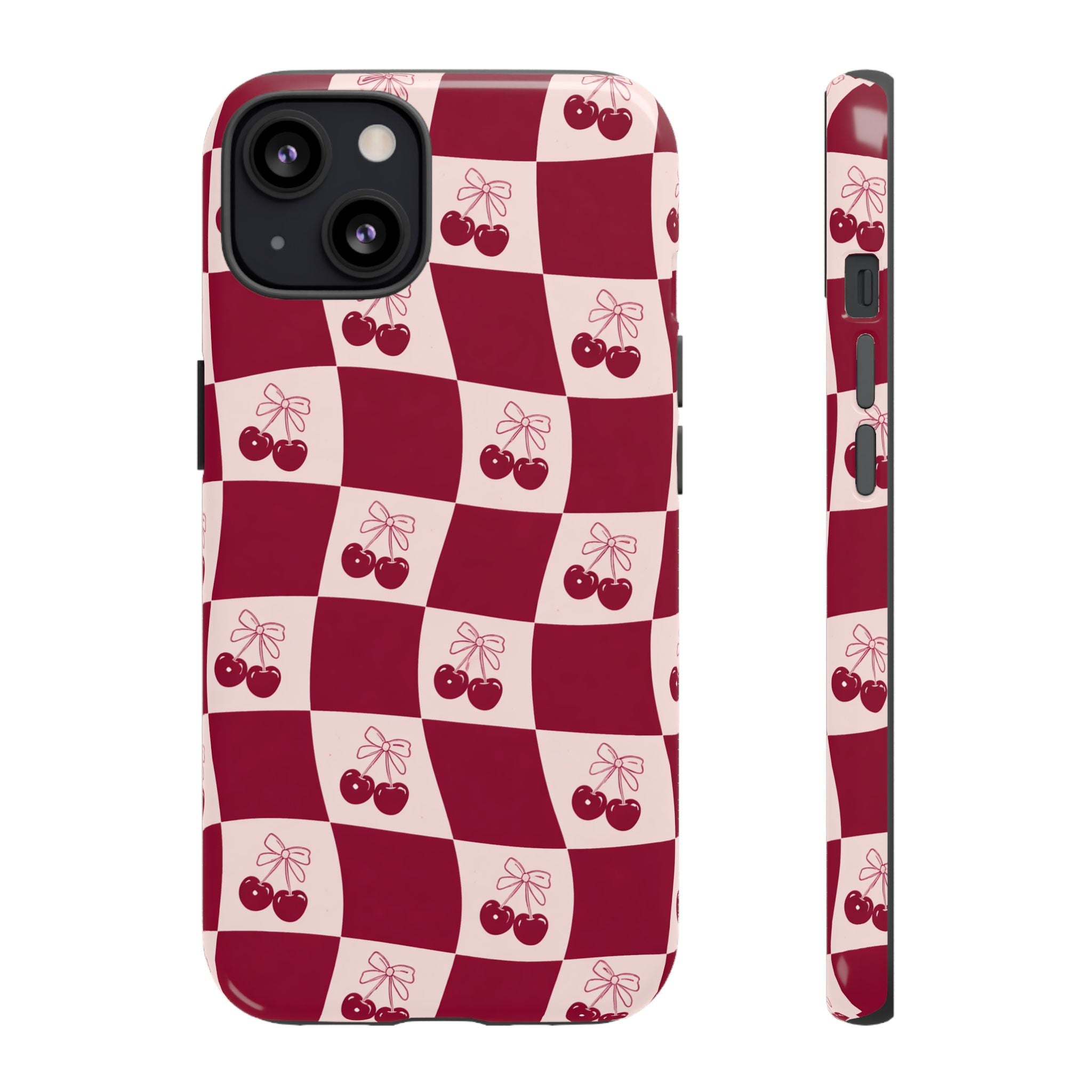 Cherry Checkerboard Tough Phone Case