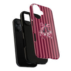 Cherry Disco Phone Case — Pink Striped Tough Case