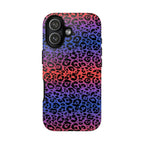 Gradient Leopard Tough Phone Case — Rainbow Animal Print iPhone Cover