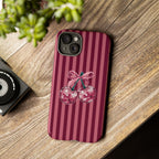 Cherry Disco Phone Case — Pink Striped Tough Case
