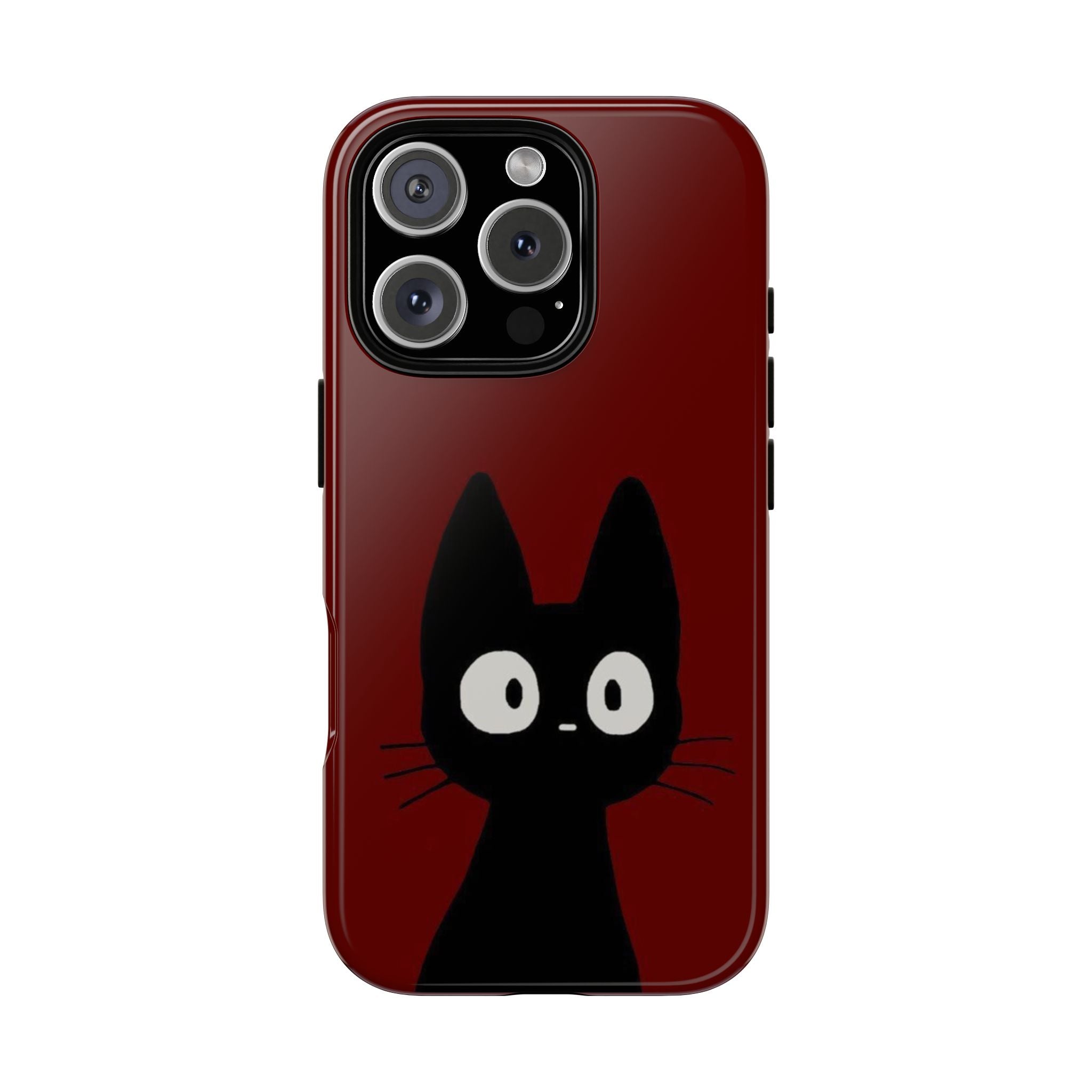 Black Cat Phone Case — Cute Kawaii Cat iPhone Cover ("Tough Cases")